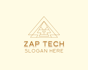 Corporate Tech Pyramid  logo design