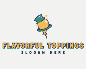 Top Hat Party Balloon logo design