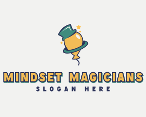 Top Hat Party Balloon logo design