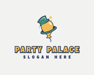 Top Hat Party Balloon logo design