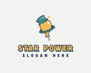 Top Hat Party Balloon logo design