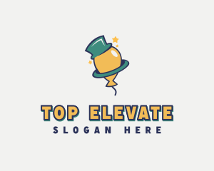 Top Hat Party Balloon logo design