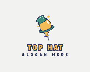 Top Hat Party Balloon logo design