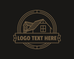 Construction Roofing Badge logo