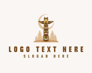 Tiki Totem Pole logo