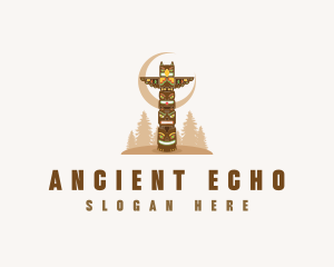 Tiki Totem Pole logo design