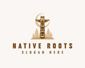 Tiki Totem Pole logo design