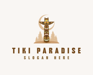 Tiki Totem Pole logo