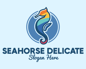 Colorful Seahorse Aquarium logo