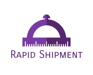 Purple Cloche Protractor logo design