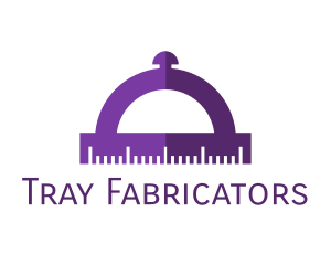 Purple Cloche Protractor logo design