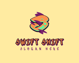 Graffiti Art Letter S logo design