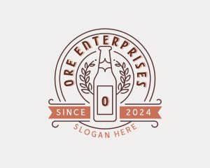 Beer Bottle Brewery Logo