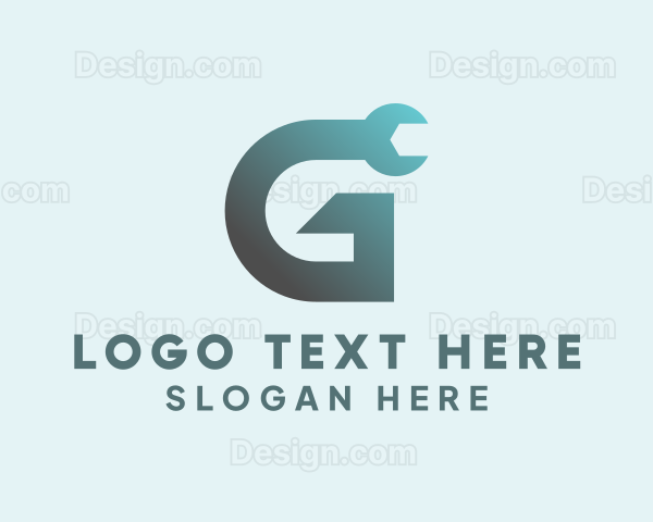 Mechanical Wrench Letter G Logo