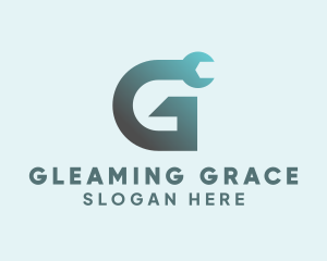 Mechanical Wrench Letter G logo design