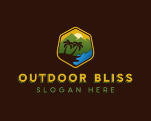 Tropical Beach Resort logo design