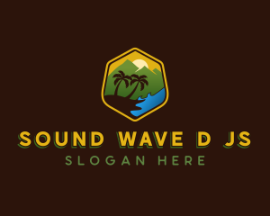 Tropical Beach Resort logo design