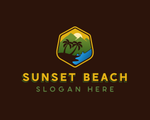 Tropical Beach Resort logo design