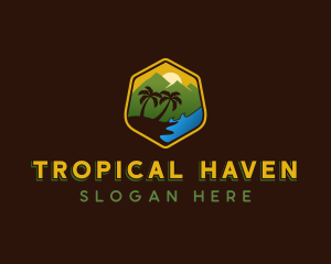 Tropical Beach Resort logo design