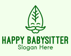 Happy Leaf Man  logo design