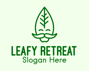 Happy Leaf Man  logo design