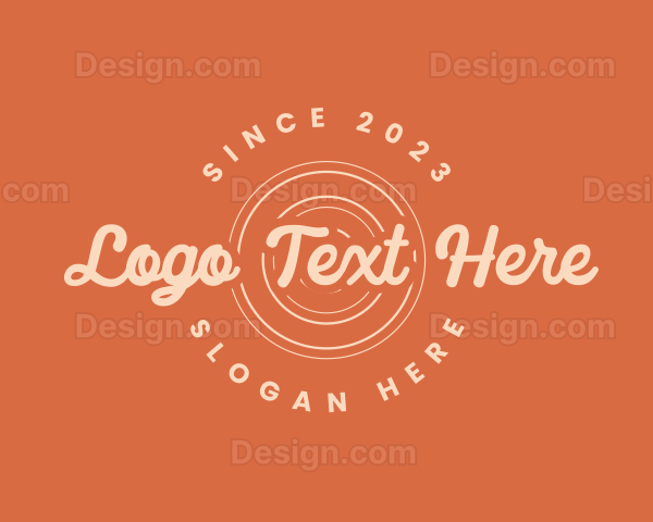 Retro Script Business Logo