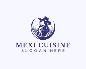 Cowgirl Hat Mexico logo design