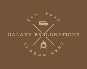 Campfire Adventure Trip logo design