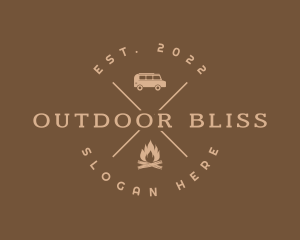 Campfire Adventure Trip logo design