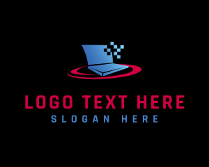 Laptop Pixel Technology Logo