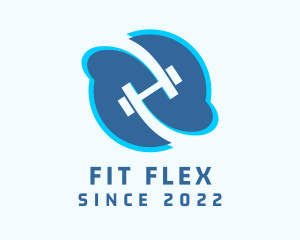 Fitness Gym Dumbbell logo