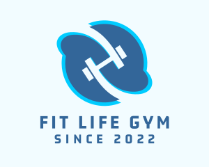Fitness Gym Dumbbell logo