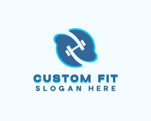 Fitness Gym Dumbbell logo design