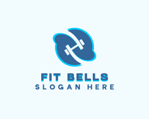 Fitness Gym Dumbbell logo design