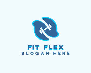 Fitness Gym Dumbbell logo design