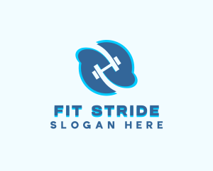 Fitness Gym Dumbbell logo design