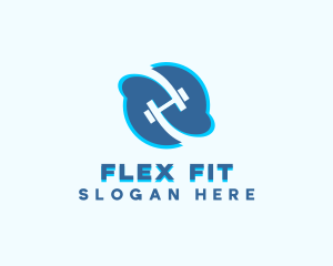 Fitness Gym Dumbbell logo design