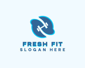 Fitness Gym Dumbbell logo design