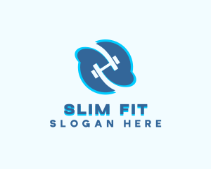 Fitness Gym Dumbbell logo design