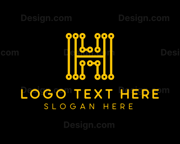 Parallel Circuit Letter H Logo