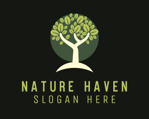 Natural Wellness Tree logo design