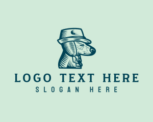 Vintage Dog Fedora  logo