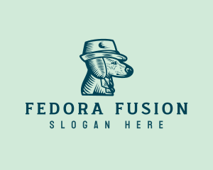 Vintage Dog Fedora  logo