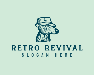 Vintage Dog Fedora  logo