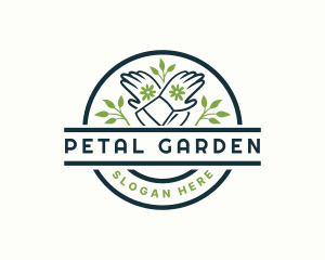 Floral Garden Gloves Landscaping logo design