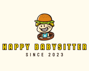 Happy Burger Kid logo design