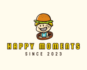 Happy Burger Kid logo design