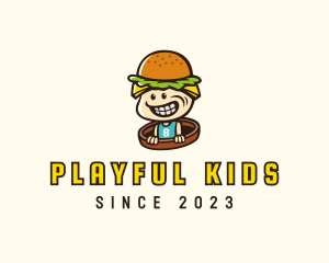 Happy Burger Kid logo design