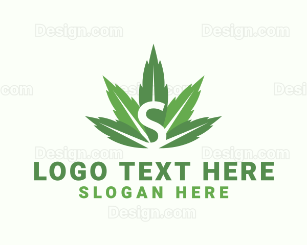 Cannabis Weed Letter S Logo