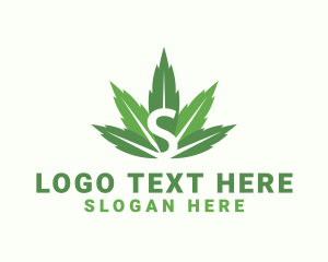 Cannabis Weed Letter S logo